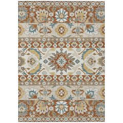 Machine Washable Indoor/Outdoor Chantille ACN2583 Orange 10' x 14' Rug
