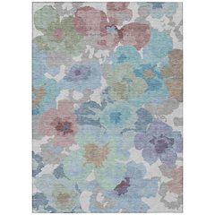 Machine Washable Indoor/Outdoor Chantille ACN2586 Gray 10' x 14' Rug