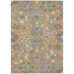 Machine Washable Indoor/Outdoor Chantille ACN2587 Orange 10' x 14' Rug