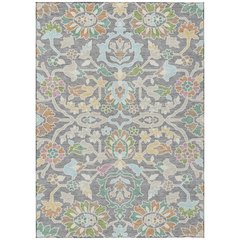 Machine Washable Indoor/Outdoor Chantille ACN2587 Gray 10' x 14' Rug
