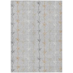 Machine Washable Indoor/Outdoor Chantille ACN2593 Gray 10' x 14' Rug