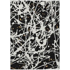 Machine Washable Indoor/Outdoor Chantille ACN2597 Black 10' x 14' Rug