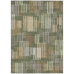 Machine Washable Indoor/Outdoor Chantille ACN2598 Green 10' x 14' Rug