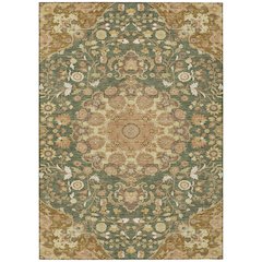 Machine Washable Indoor/Outdoor Chantille ACN2611 Green 10' x 14' Rug