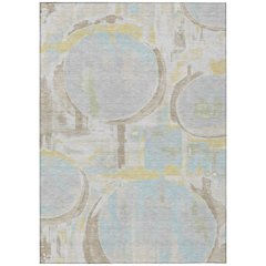 Machine Washable Indoor/Outdoor Chantille ACN2615 Gray 10' x 14' Rug