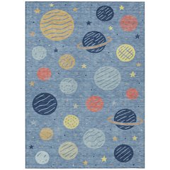 Machine Washable Indoor/Outdoor Chantille ACN2619 Blue 10' x 14' Rug