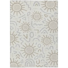 Machine Washable Indoor/Outdoor Chantille ACN2620 Ivory 10' x 14' Rug