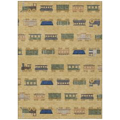 Machine Washable Indoor/Outdoor Chantille ACN2621 Gold 10' x 14' Rug