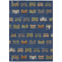 Machine Washable Indoor/Outdoor Chantille ACN2621 Blue 10' x 14' Rug