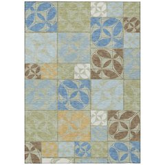 Machine Washable Indoor/Outdoor Chantille ACN2626 Green 10' x 14' Rug