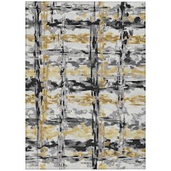Machine Washable Indoor/Outdoor Chantille ACN2627 Gray 10' x 14' Rug