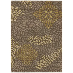 Machine Washable Indoor/Outdoor Chantille ACN2629 Brown 10' x 14' Rug