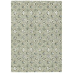 Machine Washable Indoor/Outdoor Chantille ACN2632 Green 10' x 14' Rug