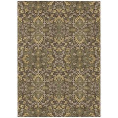 Machine Washable Indoor/Outdoor Chantille ACN2634 Brown 10' x 14' Rug
