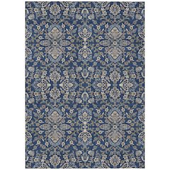 Machine Washable Indoor/Outdoor Chantille ACN2634 Blue 10' x 14' Rug