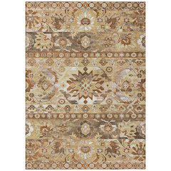 Machine Washable Indoor/Outdoor Chantille ACN2638 Gold 10' x 14' Rug