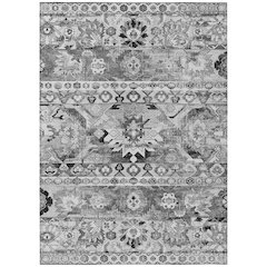 Machine Washable Indoor/Outdoor Chantille ACN2638 Gray 10' x 14' Rug