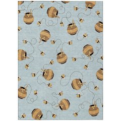 Machine Washable Indoor/Outdoor Chantille ACN2650 Blue 10' x 14' Rug