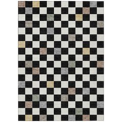 Machine Washable Indoor/Outdoor Chantille ACN2656 Black 10' x 14' Rug