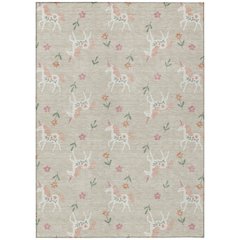 Machine Washable Indoor/Outdoor Chantille ACN2657 Brown 10' x 14' Rug