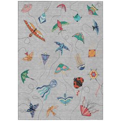 Machine Washable Indoor/Outdoor Chantille ACN2659 Gray 10' x 14' Rug