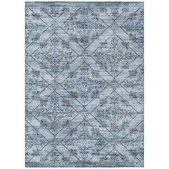 Machine Washable Indoor/Outdoor Chantille ACN2665 Blue 10' x 14' Rug