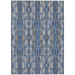 Machine Washable Indoor/Outdoor Chantille ACN2666 Blue 10' x 14' Rug