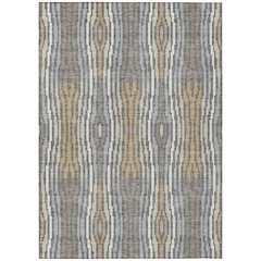 Machine Washable Indoor/Outdoor Chantille ACN2666 Gray 10' x 14' Rug