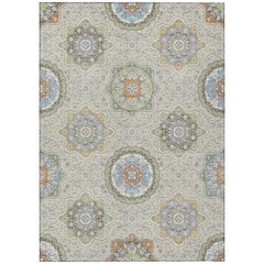 Machine Washable Indoor/Outdoor Chantille ACN2667 Brown 10' x 14' Rug