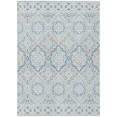 Machine Washable Indoor/Outdoor Chantille ACN2669 Blue 10' x 14' Rug