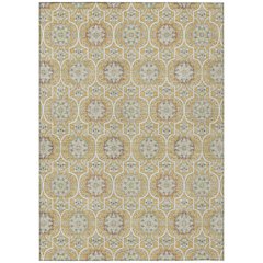 Machine Washable Indoor/Outdoor Chantille ACN2670 Gold 10' x 14' Rug
