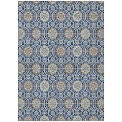 Machine Washable Indoor/Outdoor Chantille ACN2670 Blue 10' x 14' Rug