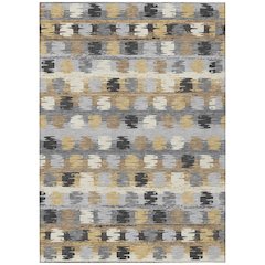 Machine Washable Indoor/Outdoor Chantille ACN2673 Gray 10' x 14' Rug