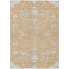 Machine Washable Indoor/Outdoor Chantille ACN2676 Orange 10' x 14' Rug