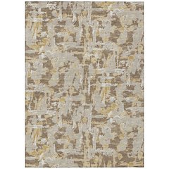 Machine Washable Indoor/Outdoor Chantille ACN2678 Brown 10' x 14' Rug