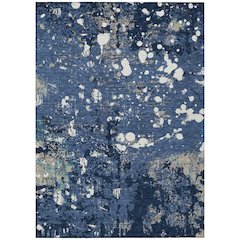 Machine Washable Indoor/Outdoor Chantille ACN2679 Blue 10' x 14' Rug