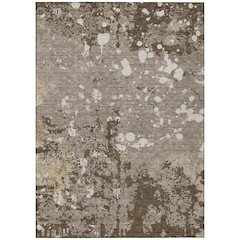Machine Washable Indoor/Outdoor Chantille ACN2679 Brown 10' x 14' Rug