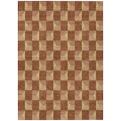 Machine Washable Indoor/Outdoor Chantille ACN2680 Orange 10' x 14' Rug
