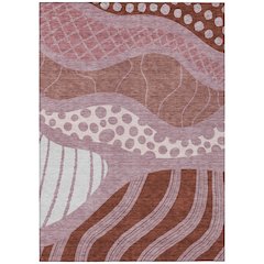 Machine Washable Indoor/Outdoor Chantille ACN2689 Pink 10' x 14' Rug