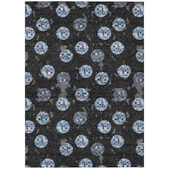 Machine Washable Indoor/Outdoor Chantille ACN2690 Black 10' x 14' Rug