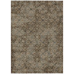 Machine Washable Indoor/Outdoor Chantille ACN2692 Brown 10' x 14' Rug