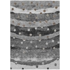 Machine Washable Indoor/Outdoor Chantille ACN2696 Black 10' x 14' Rug