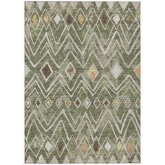 Machine Washable Indoor/Outdoor Chantille ACN2702 Green 10' x 14' Rug