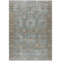 Machine Washable Indoor/Outdoor Chantille ACN2706 Teal 10' x 14' Rug