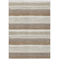 Machine Washable Indoor/Outdoor Chantille ACN2707 Brown 10' x 14' Rug