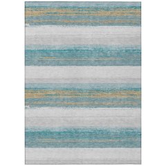 Machine Washable Indoor/Outdoor Chantille ACN2707 Teal 10' x 14' Rug