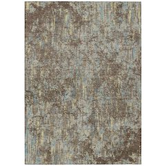Machine Washable Indoor/Outdoor Chantille ACN2710 Brown 10' x 14' Rug