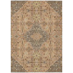 Machine Washable Indoor/Outdoor Chantille ACN2714 Orange 10' x 14' Rug