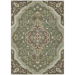 Machine Washable Indoor/Outdoor Chantille ACN2715 Green 10' x 14' Rug