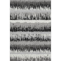 Premium Machine Washable Mayfield AMF1013 Black 10' x 14' Rug